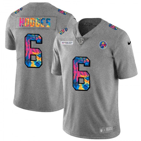 Pittsburgh Steelers #6 Devlin Hodges Men's Nike Multi-Color 2020 NFL Crucial Catch NFL Jersey Greyheather