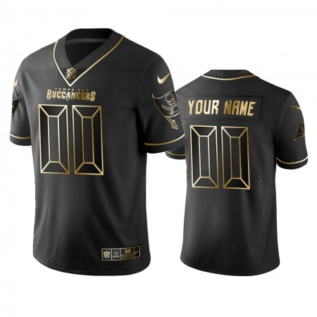 Buccaneers Custom Men's Stitched NFL Vapor Untouchable Limited Black Golden Jersey