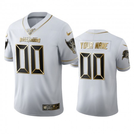 Tampa Bay Buccaneers Custom Men's Nike White Golden Edition Vapor Limited NFL 100 Jersey