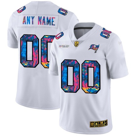 Tampa Bay Buccaneers Custom Men's White Nike Multi-Color 2020 NFL Crucial Catch Limited NFL Jersey