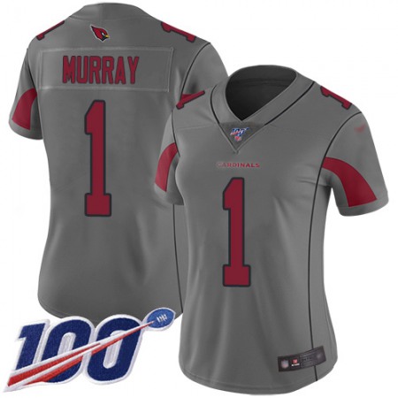 Nike Cardinals #1 Kyler Murray Silver Women's Stitched NFL Limited Inverted Legend 100th Season Jersey