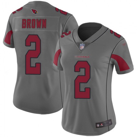 Nike Cardinals #2 Marquise Brown Silver Women's Stitched NFL Limited Inverted Legend Jersey