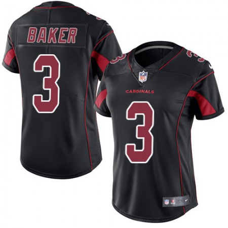 Nike Cardinals #3 Budda Baker Black Women's Stitched NFL Limited Rush Jersey