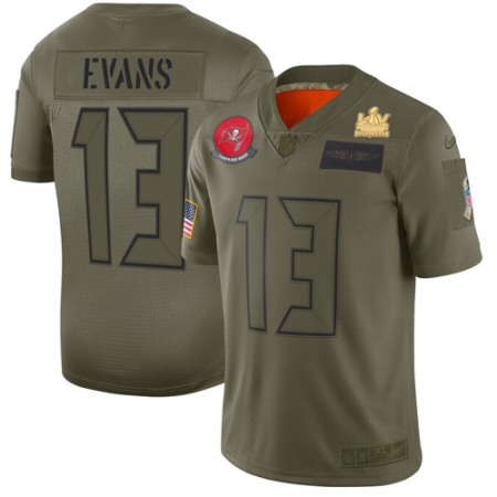 Nike Buccaneers #13 Mike Evans Camo Youth Super Bowl LV Champions Patch Stitched NFL Limited 2019 Salute To Service Jersey