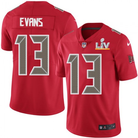 Nike Buccaneers #13 Mike Evans Red Youth Super Bowl LV Bound Stitched NFL Limited Rush Jersey