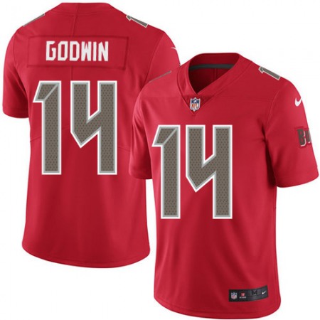 Nike Buccaneers #14 Chris Godwin Red Youth Stitched NFL Limited Rush Jersey