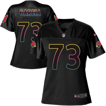 Nike Cardinals #73 Max Garcia Black Women's NFL Fashion Game Jersey