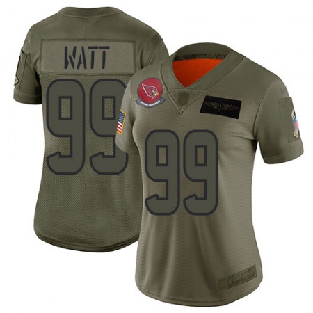 Nike Cardinals #99 J.J. Watt Camo Women's Stitched NFL Limited 2019 Salute To Service Jersey