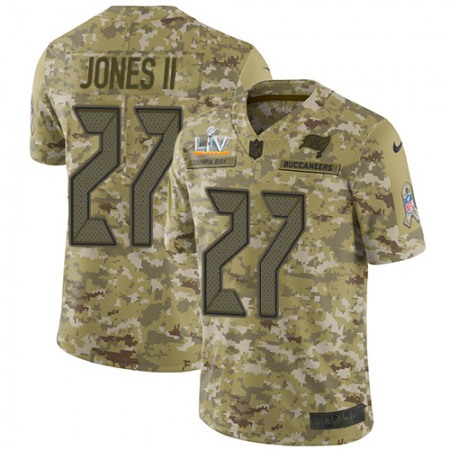 Nike Buccaneers #27 Ronald Jones II Camo Youth Super Bowl LV Bound Stitched NFL Limited 2018 Salute To Service Jersey