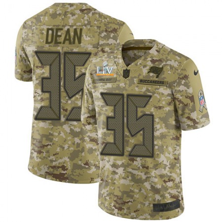 Nike Buccaneers #35 Jamel Dean Camo Youth Super Bowl LV Bound Stitched NFL Limited 2018 Salute To Service Jersey