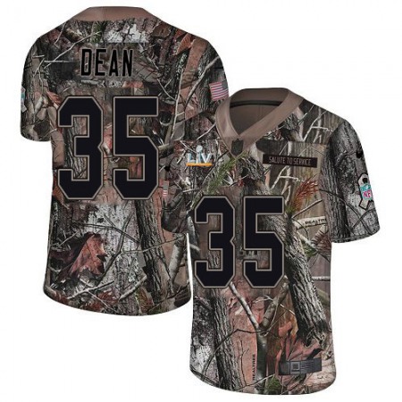 Nike Buccaneers #35 Jamel Dean Camo Youth Super Bowl LV Bound Stitched NFL Limited Rush Realtree Jersey