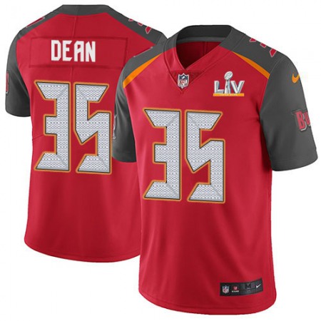 Nike Buccaneers #35 Jamel Dean Red Team Color Youth Super Bowl LV Bound Stitched NFL Vapor Untouchable Limited Jersey