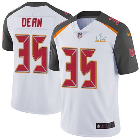 Nike Buccaneers #35 Jamel Dean White Youth Super Bowl LV Bound Stitched NFL Vapor Untouchable Limited Jersey