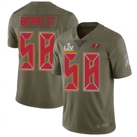 Nike Buccaneers #58 Shaquil Barrett Olive Youth Super Bowl LV Bound Stitched NFL Limited 2017 Salute To Service Jersey