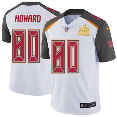 Nike Buccaneers #80 O. J. Howard White Youth Super Bowl LV Champions Patch Stitched NFL Vapor Untouchable Limited Jersey