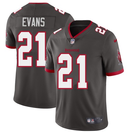 Tampa Bay Buccaneers #21 Justin Evans Youth Nike Pewter Alternate Vapor Limited Jersey