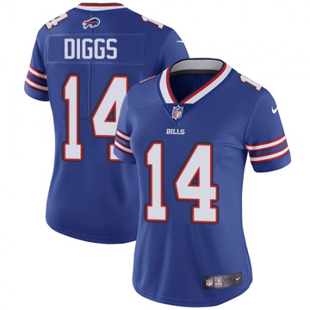 Nike Bills #14 Stefon Diggs Royal Blue Team Color Women's Stitched NFL Vapor Untouchable Limited Jersey