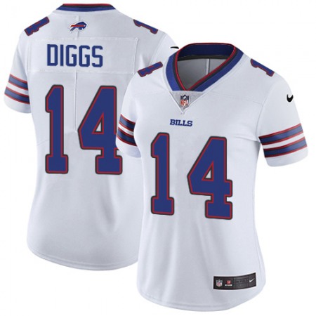 Nike Bills #14 Stefon Diggs White Women's Stitched NFL Vapor Untouchable Limited Jersey