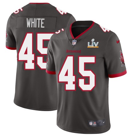 Tampa Bay Buccaneers #45 Devin White Youth Super Bowl LV Bound Nike Pewter Alternate Vapor Limited Jersey