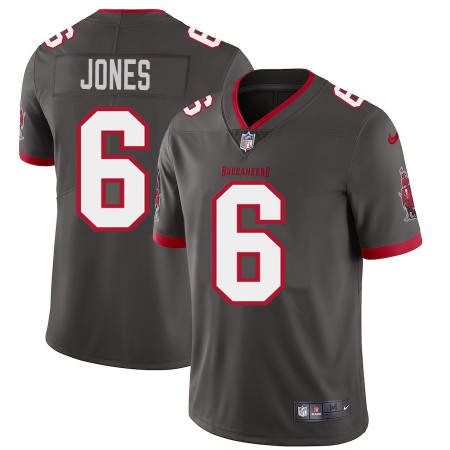 Tampa Bay Buccaneers #6 Julio Jones Youth Nike Pewter Alternate Vapor Limited Jersey