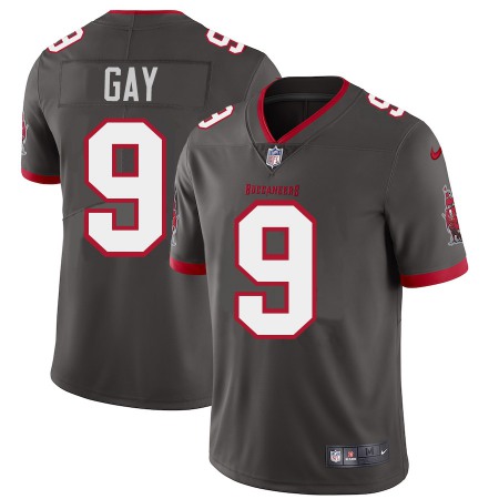 Tampa Bay Buccaneers #9 Matt Gay Youth Nike Pewter Alternate Vapor Limited Jersey