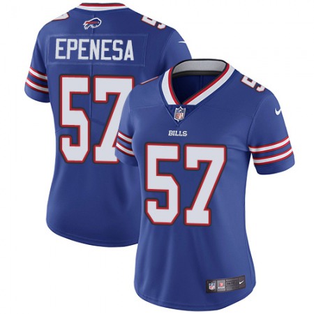 Nike Bills #57 A.J. Epenesas Royal Blue Team Color Women's Stitched NFL Vapor Untouchable Limited Jersey