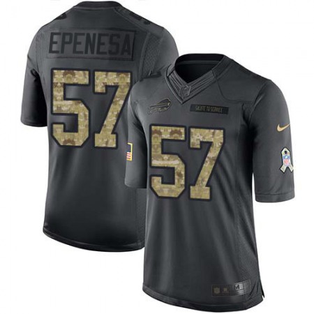 Nike Bills #57 A.J. Epenesas Black Youth Stitched NFL Limited 2016 Salute to Service Jersey