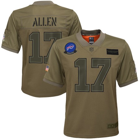 Youth Buffalo Bills #17 Josh Allen Nike Camo 2019 Salute to Service Game Jersey