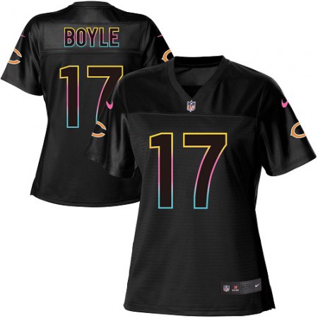 Nike Bears #17 Tim Boyle Black Women's NFL Fashion Game Jersey