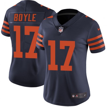 Nike Bears #17 Tim Boyle Navy Blue Alternate Women's Stitched NFL Vapor Untouchable Limited Jersey