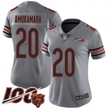 Nike Bears #20 Prince Amukamara Silver Women's Stitched NFL Limited Inverted Legend 100th Season Jersey