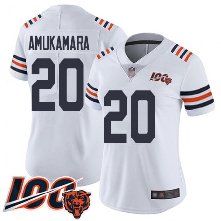 Nike Bears #20 Prince Amukamara White Alternate Women's Stitched NFL Vapor Untouchable Limited 100th Season Jersey