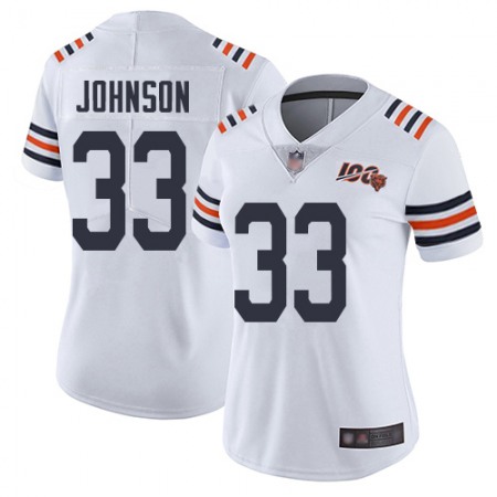 Nike Bears #33 Jaylon Johnson White Alternate Women's Stitched NFL Vapor Untouchable Limited 100th Season Jersey