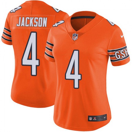 Nike Bears #4 Eddie Jackson Orange Women's Stitched NFL Limited Rush Jersey