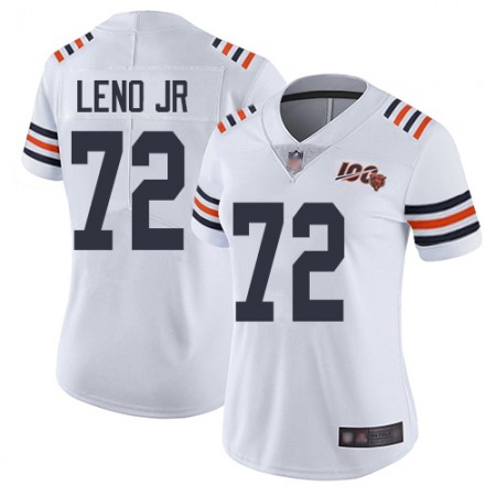 Nike Bears #72 Charles Leno Jr White Alternate Women's Stitched NFL Vapor Untouchable Limited 100th Season Jersey