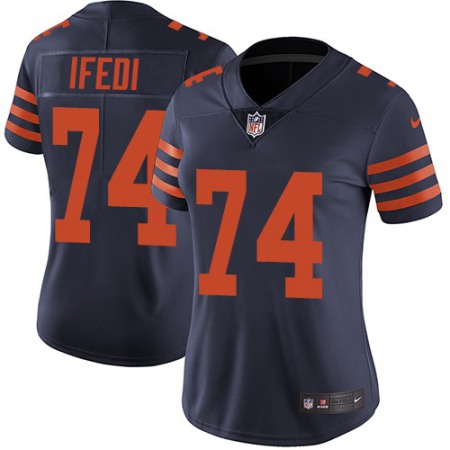 Nike Bears #74 Germain Ifedi Navy Blue Alternate Women's Stitched NFL Vapor Untouchable Limited Jersey