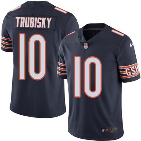 Nike Bears #10 Mitchell Trubisky Navy Blue Team Color Youth Stitched NFL Vapor Untouchable Limited Jersey