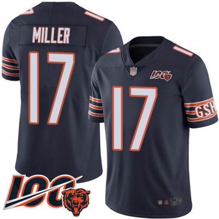 Nike Bears #17 Anthony Miller Navy Blue Team Color Youth Stitched NFL 100th Season Vapor Limited Jersey