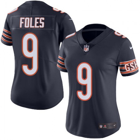 Nike Bears #9 Nick Foles Navy Blue Team Color Women's Stitched NFL Vapor Untouchable Limited Jersey