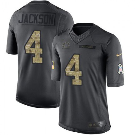 Nike Bears #4 Eddie Jackson Black Youth Stitched NFL Limited 2016 Salute to Service Jersey