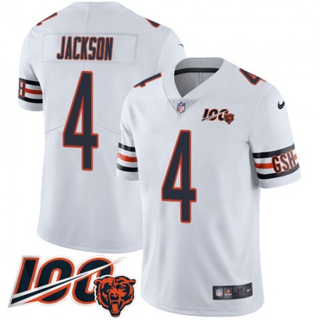 Nike Bears #4 Eddie Jackson White Alternate Youth Stitched NFL Vapor Untouchable Limited 100th Season Jersey