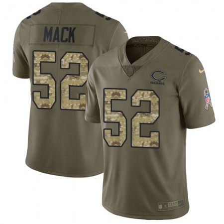 Nike Bears #52 Khalil Mack Olive/Camo Youth Stitched NFL Limited 2017 Salute to Service Jersey