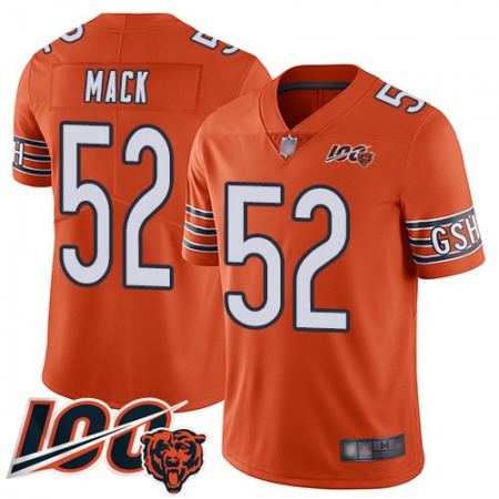 Nike Bears #52 Khalil Mack Orange Youth Stitched NFL Limited Rush 100th Season Jersey