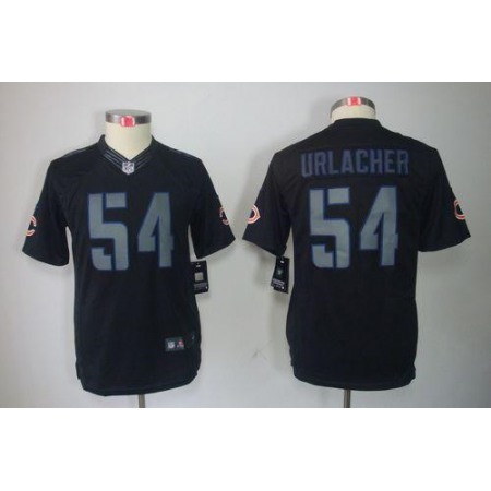 Nike Bears #54 Brian Urlacher Black Impact Youth Stitched NFL Limited Jersey