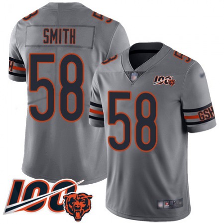 Nike Bears #58 Roquan Smith Silver Youth Stitched NFL Limited Inverted Legend 100th Season Jersey