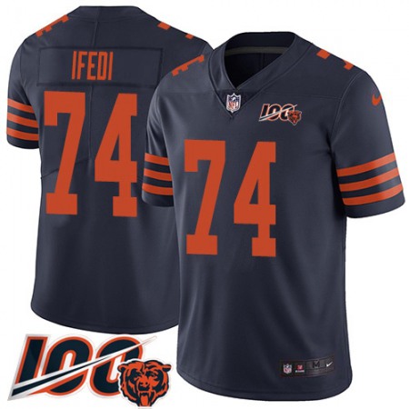 Nike Bears #74 Germain Ifedi Navy Blue Alternate Youth Stitched NFL 100th Season Vapor Untouchable Limited Jersey