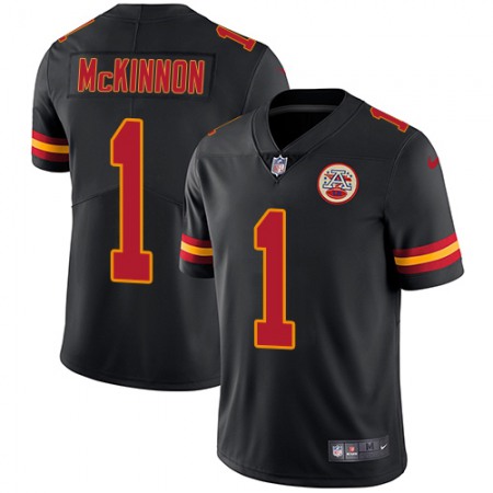 Nike Chiefs #1 Jerick McKinnon Black Youth Stitched NFL Limited Rush Jersey