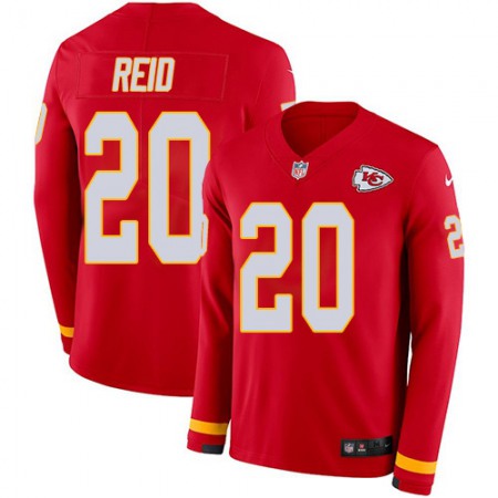 Nike Chiefs #20 Justin Reid Red Team Color Youth Stitched NFL Limited Therma Long Sleeve Jersey