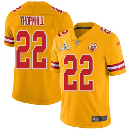 Nike Chiefs #22 Juan Thornhill Gold Youth Super Bowl LV Bound Stitched NFL Limited Inverted Legend Jersey