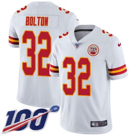 Nike Chiefs #32 Nick Bolton White Youth Stitched NFL 100th Season Vapor Limited Jersey